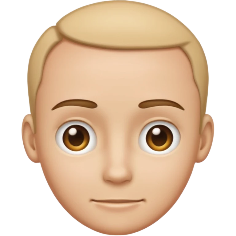 emoji of a human forehead only, showing the area between eyebrows and hairline, simple cartoon style emoji