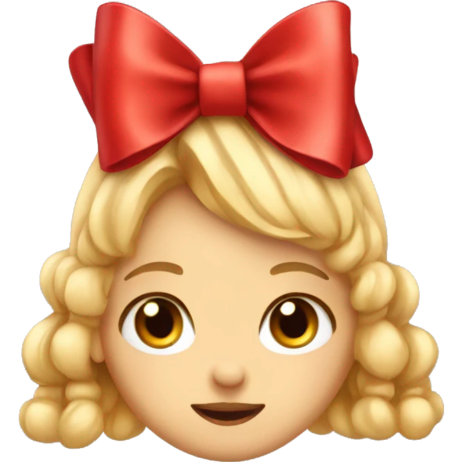 Cute red  bow emoji