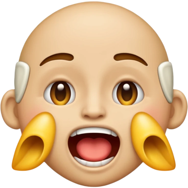 An emoji with the mouth wide open taking a deep breath emoji