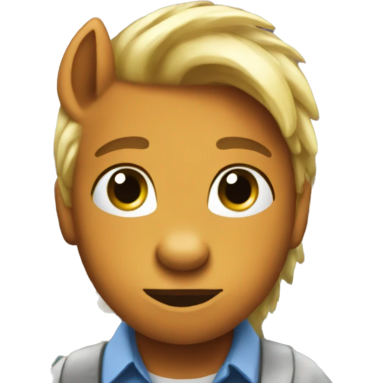 Pony on the train emoji