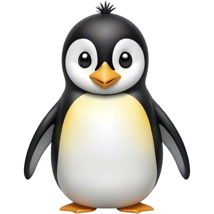 Cinematic Comical Emperor Penguin Portrait Emoji, Head tilted dramatically with an exaggeratedly shocked expression, featuring sleek, polished plumage with wide, comically expressive eyes filled with exaggerated disbelief, Simplified yet hilariously expressive features, highly detailed, glowing with a slightly sassy polar glow, high shine, dramatic yet playful, stylized with an air of cheeky arctic attitude, soft glowing outline, capturing the essence of a meme-worthy penguin that appears ready to side-eye its way into viral internet fame instantly! emoji