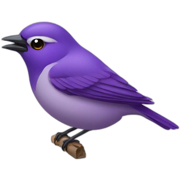 purple sparrow bird emoji