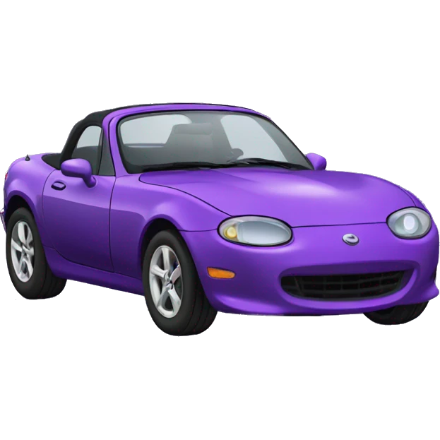 Purple Miata with pop up headlights  emoji