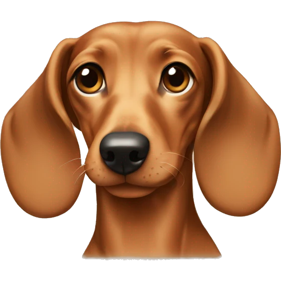 Light brown  Dachshund  emoji