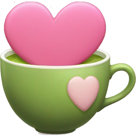 pink heart matcha  emoji