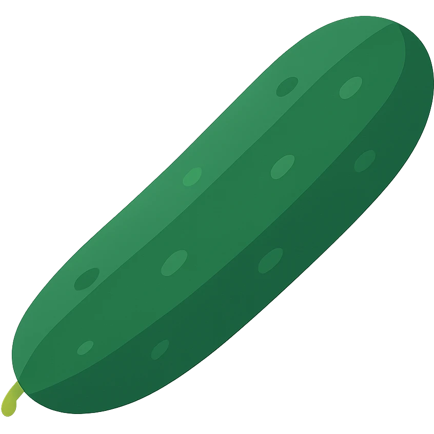 Flat design style cucumber emoji
