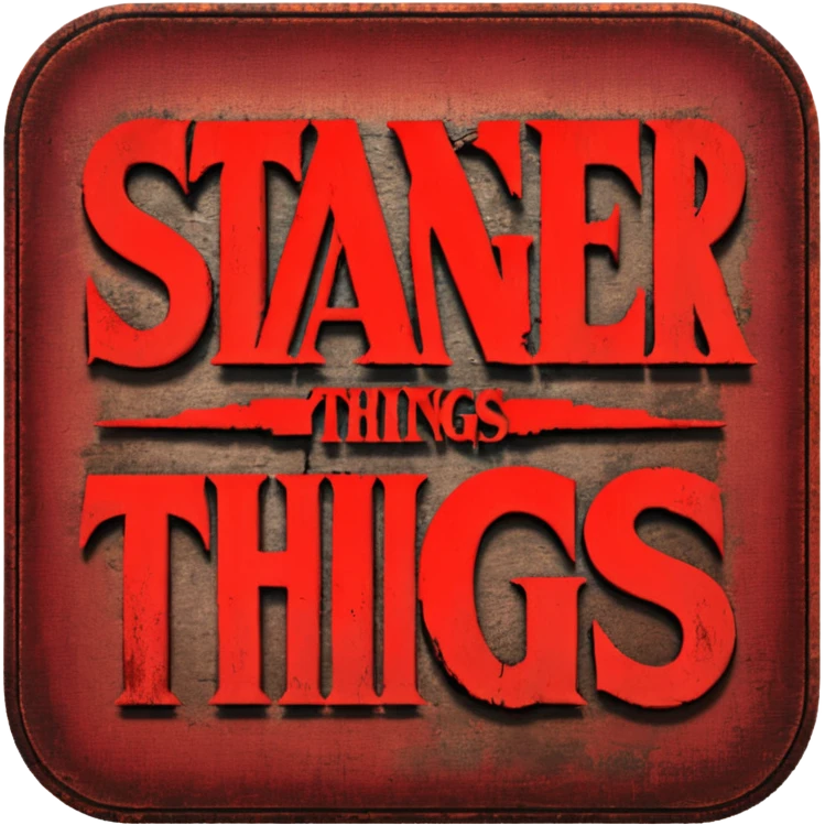 stranger things logo smaller emoji