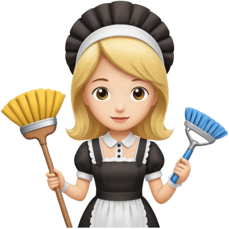 Maid with duster emoji
