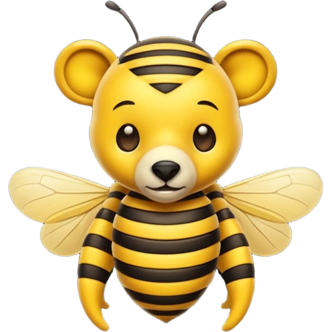 a hybrid bee bear animal emoji