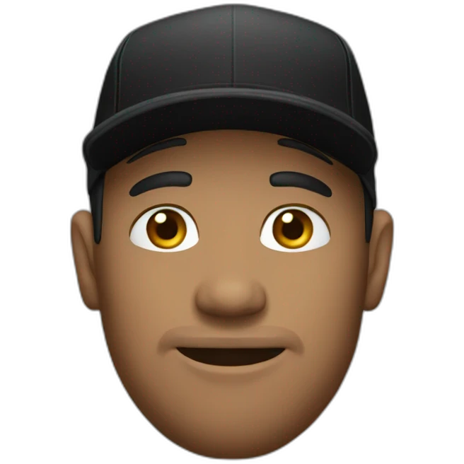 man wear black cap emoji