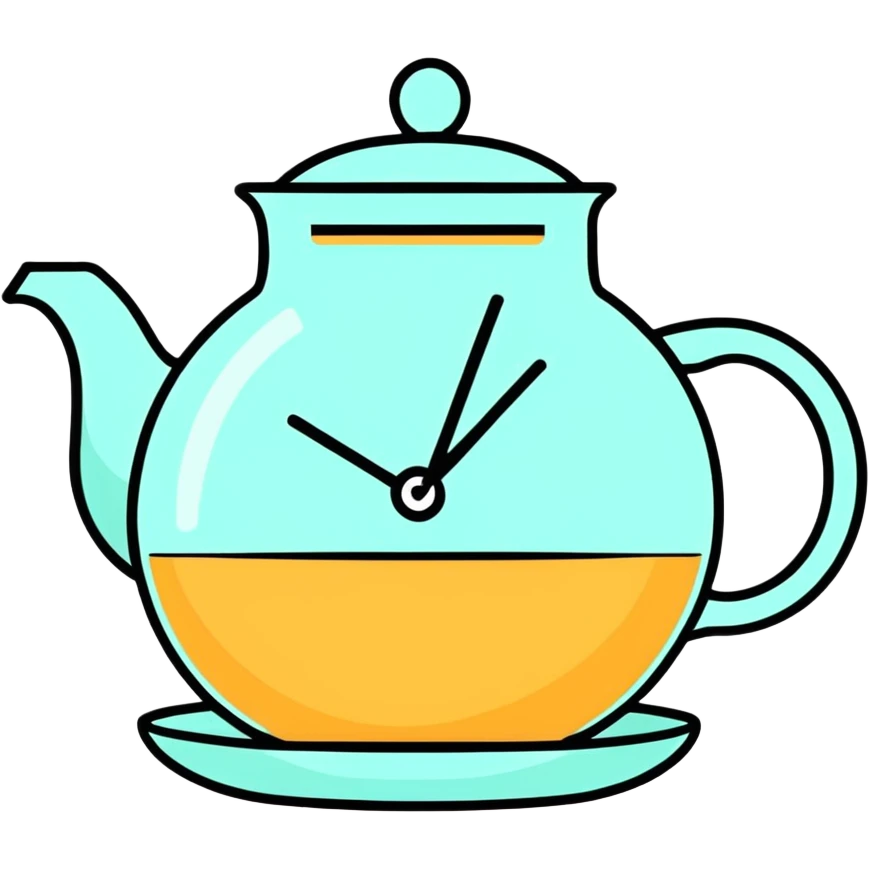 Clock that tea emoji