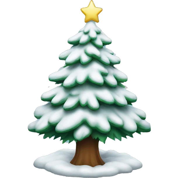 Snowy Christmas tree emoji