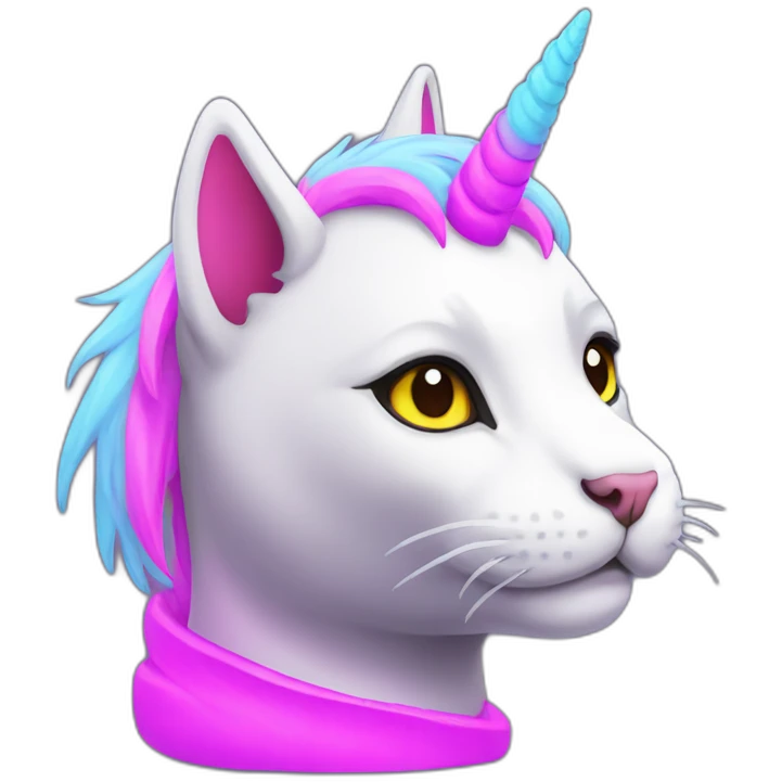 cat unicorn neon pixels emoji