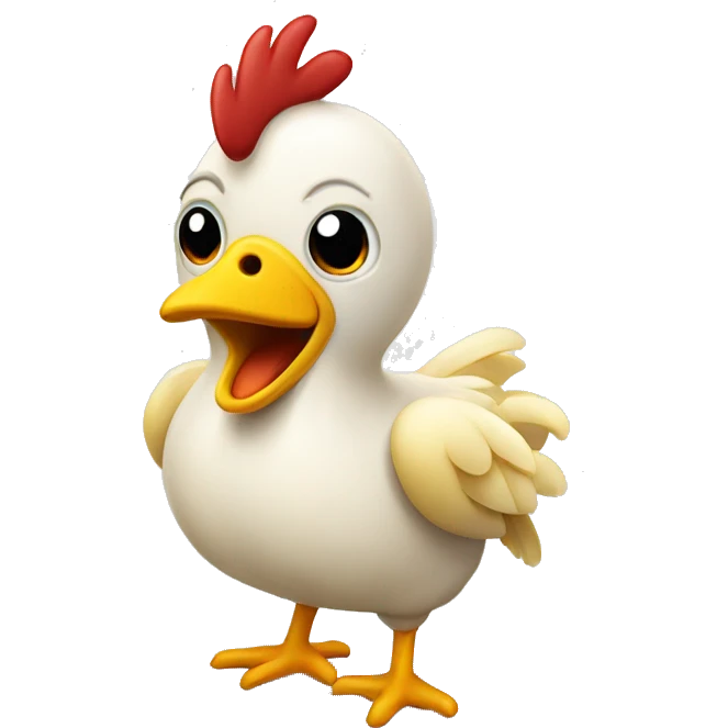 pollito con expresion alegre  emoji