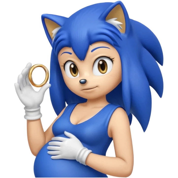 Pregnant sonic X, not naked emoji
