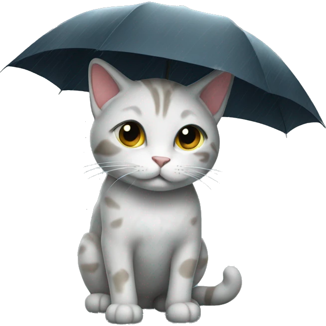 Cat in the rain emoji