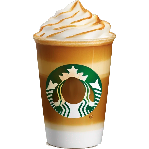 Caramel brûlée latte from Starbucks emoji