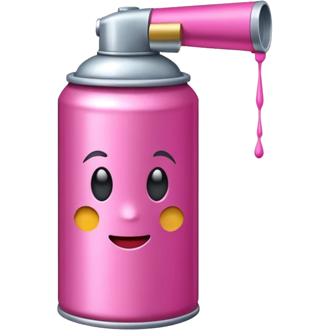 Сделай баллончик с розовой краской emoji