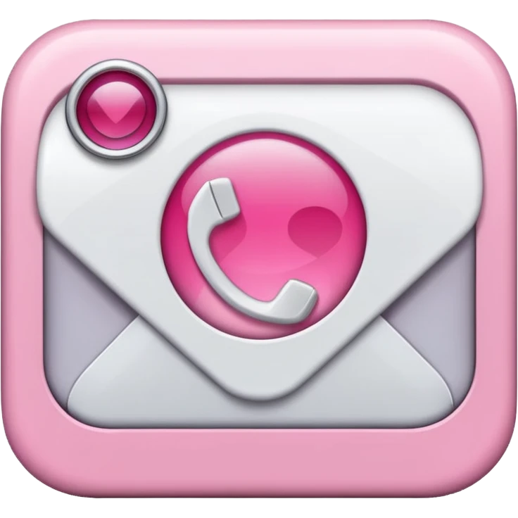 mix light pink dark pink and white girly voicemail emoji