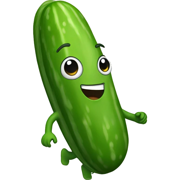 Surfing cucumber emoji
