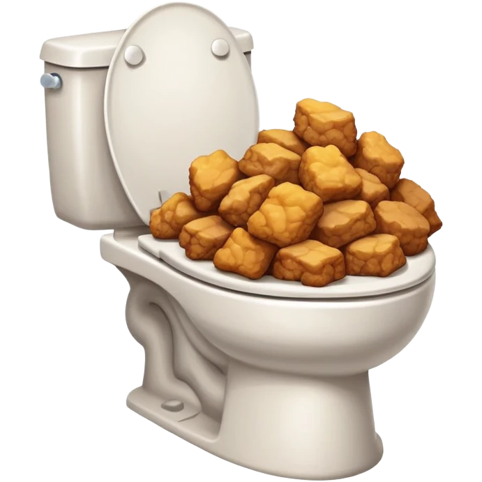 stubborn nuggets toilet emoji