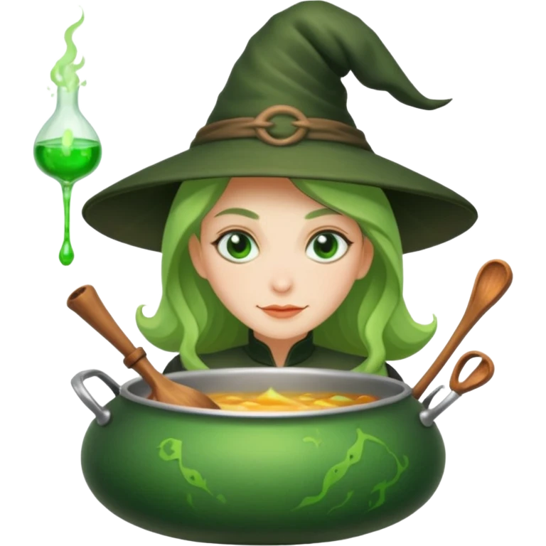 green witch cooking potion emoji