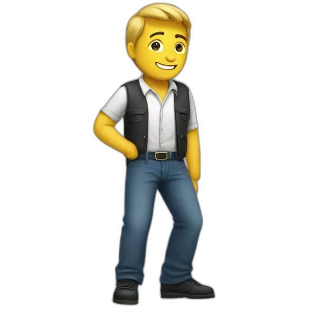A guy with pants full of money emoji