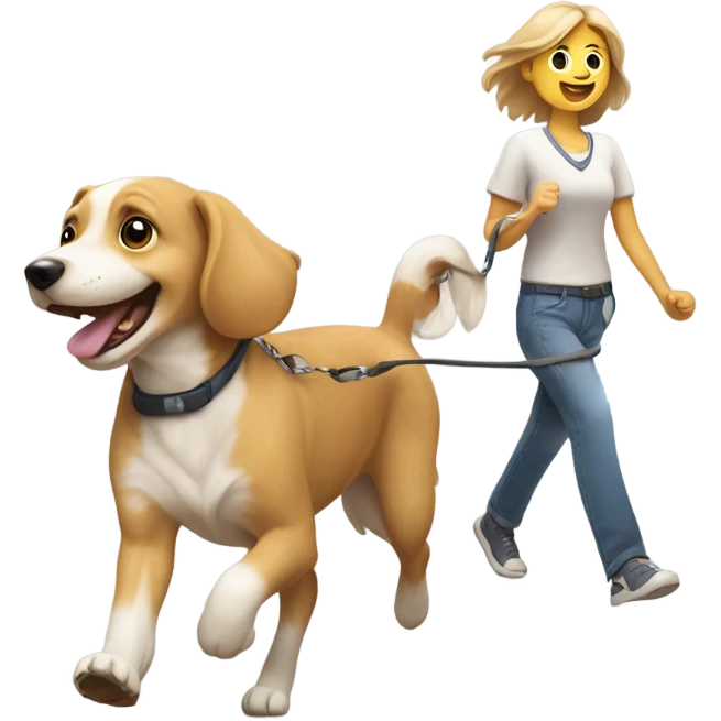 dog walking  emoji