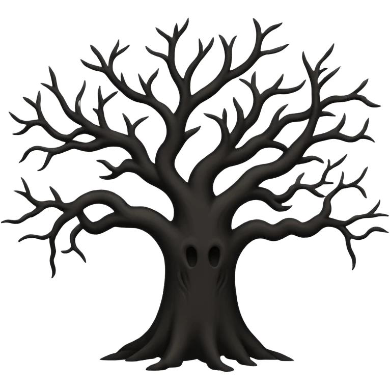 Boison tree in black emoji