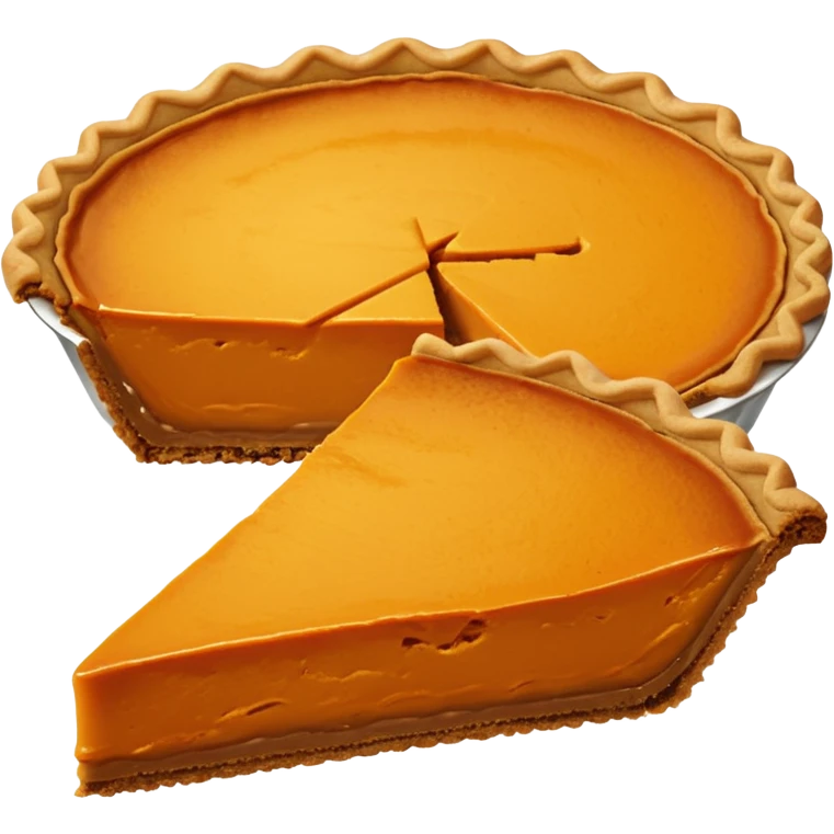 A slice of pumpkin pie emoji