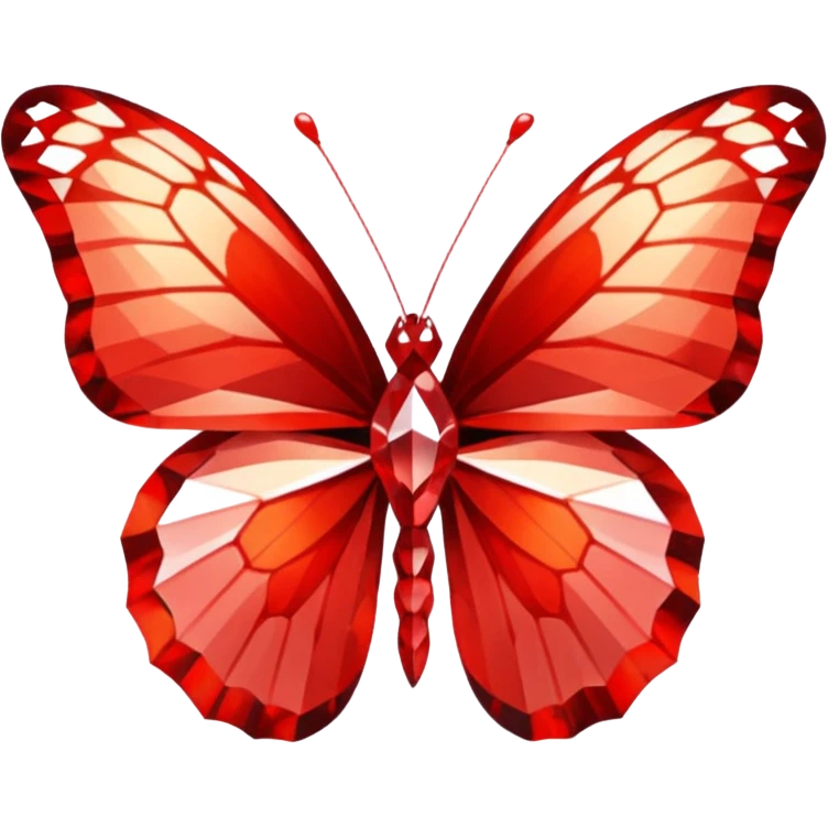red 56-carat diamond shaped as butterfly emoji
