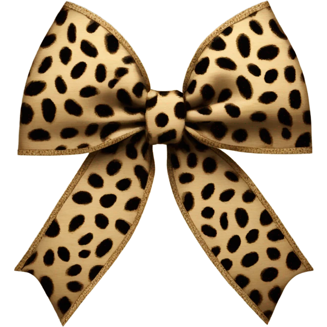 Leopard print bow emoji