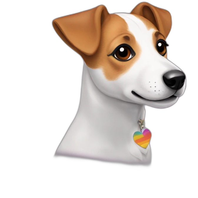 Jack russell dressed lgbt emoji