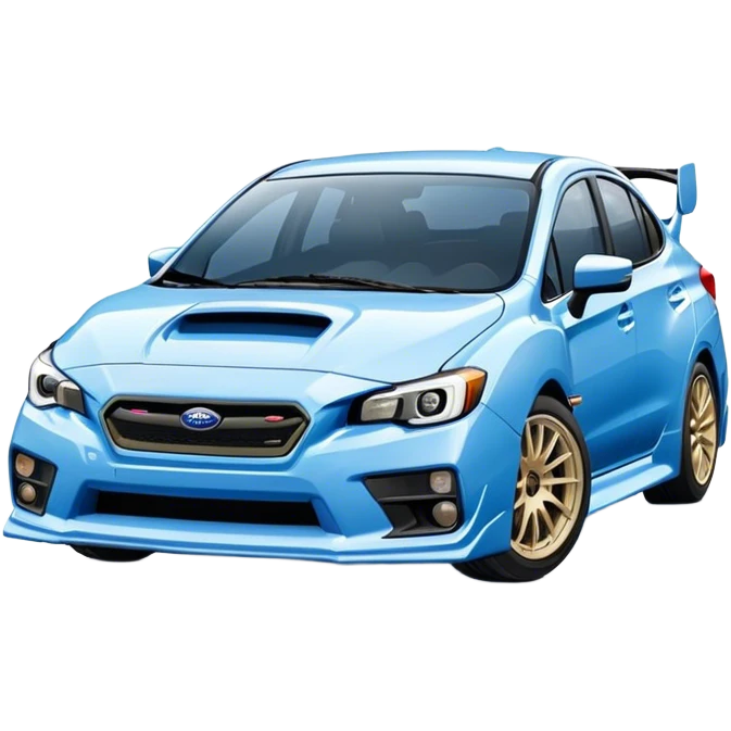 baby blue and white subaru impreza wrx sti  emoji