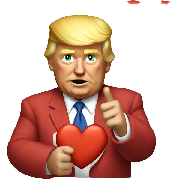 Trump sending heart emoji