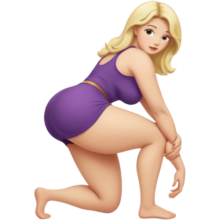 busty blonde pawg buxom bending over sfw emoji