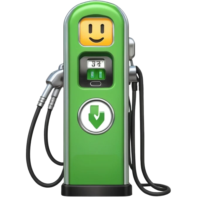 gas pump vs. EV plug. emoji