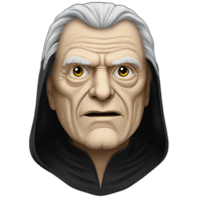 Emperor Shiev Palpatine (black hood, robe) Star Wars The return of the jedi emoji