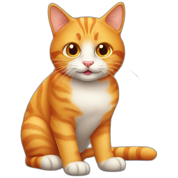 orange tabby cat with smirk emoji