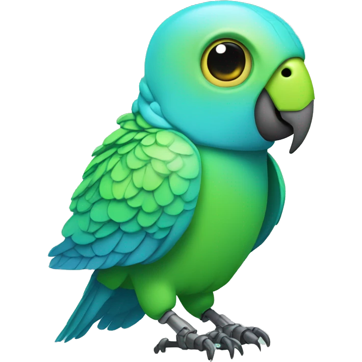 robot parakeet emoji
