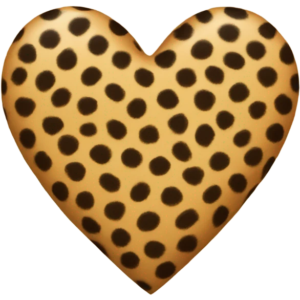 Cheetah print heart emoji