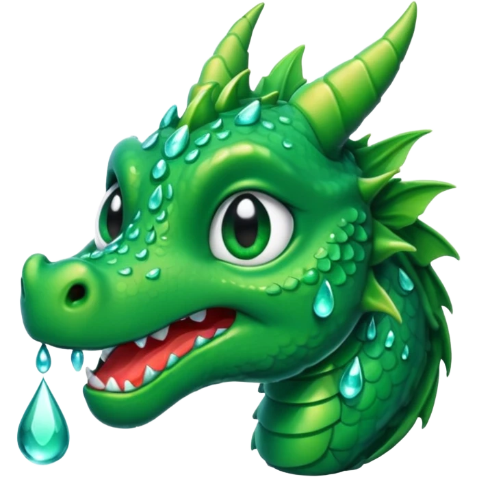 Crying dragon emoji
