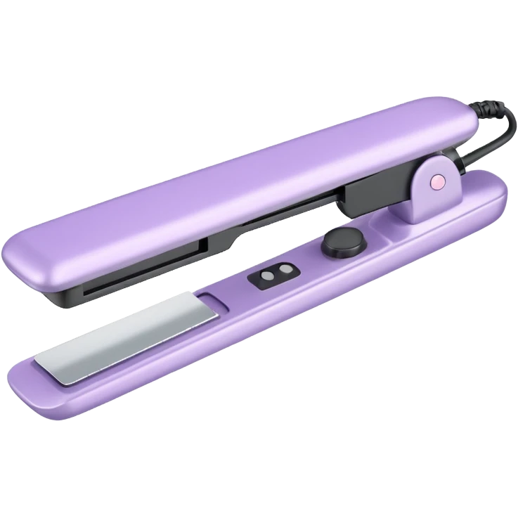 open pastel lilac hair straightener emoji