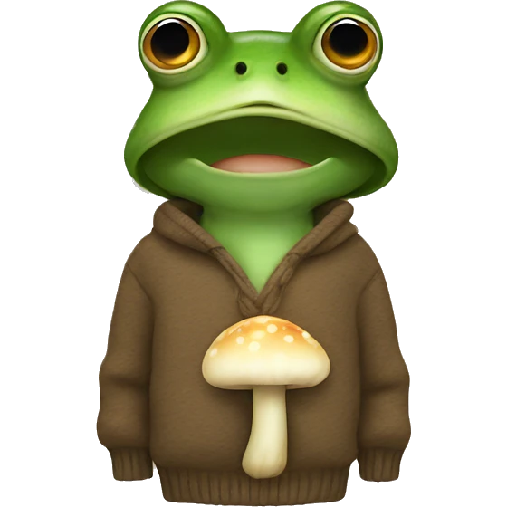 Frog in a mushroom sweater  emoji
