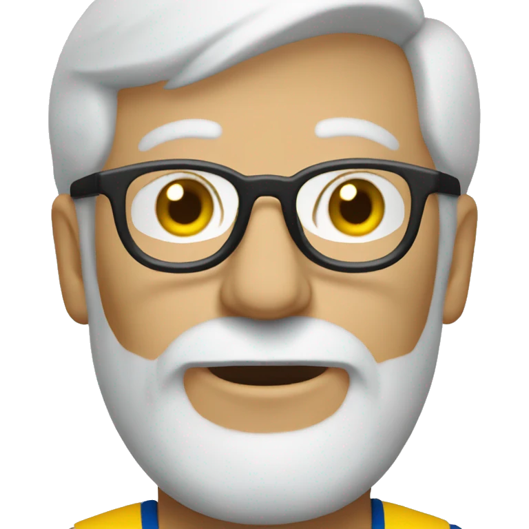 ikea worker old man bald glasses emoji