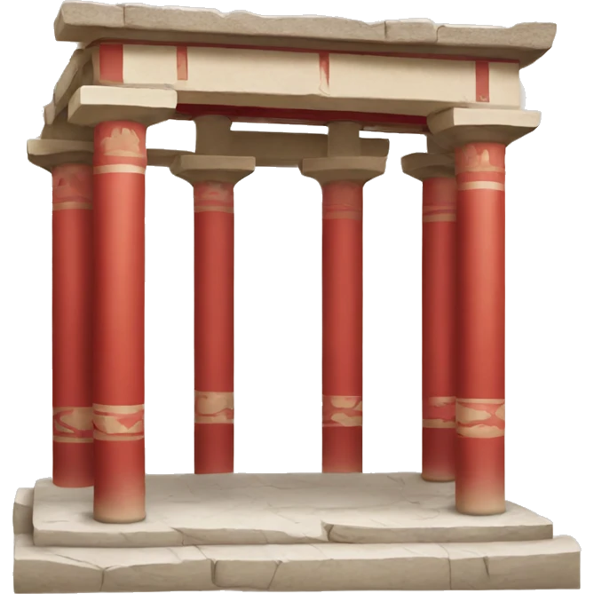 Knossos palace red columns emoji