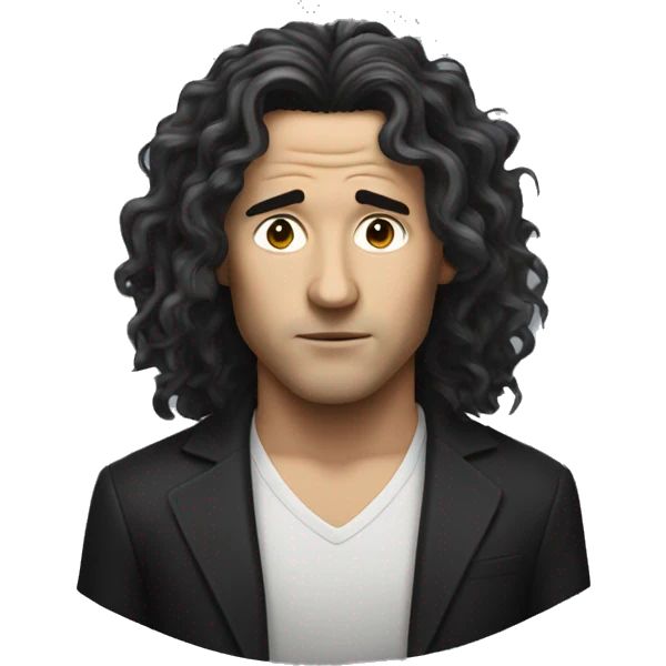 Movie 'Oldboy' male actor with long Curly hair. emoji