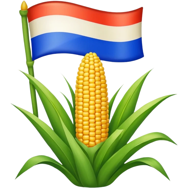 Russian flag with corn emoji