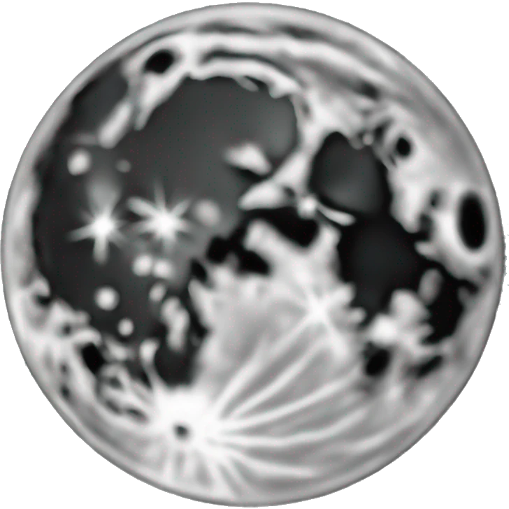 Moon with detail in a dark night  emoji