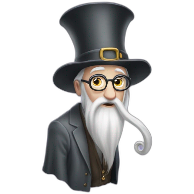 Dumbledore sur un éléphant emoji